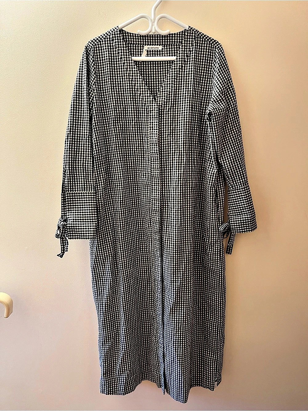 One Teaspoon Gingham Midi Dress in Black & White Size XS Like New